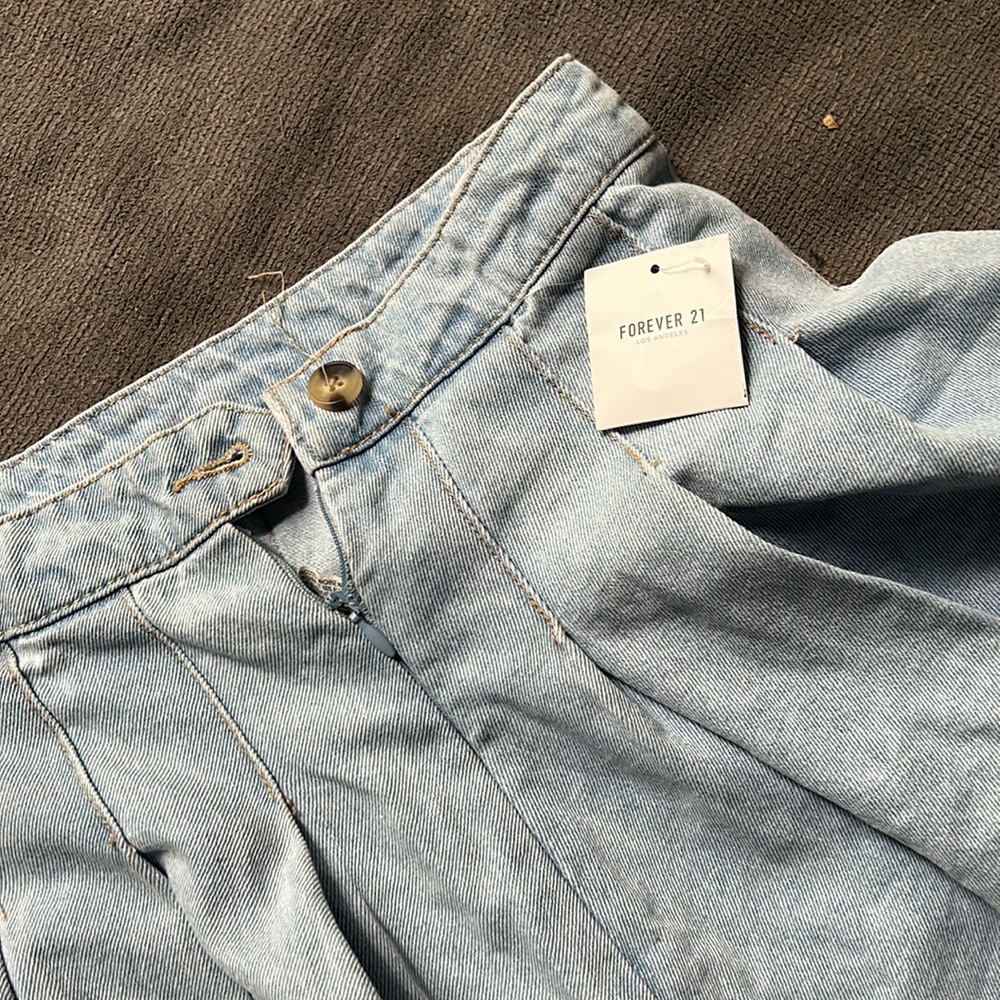 Forever 21 large blue denim skirt